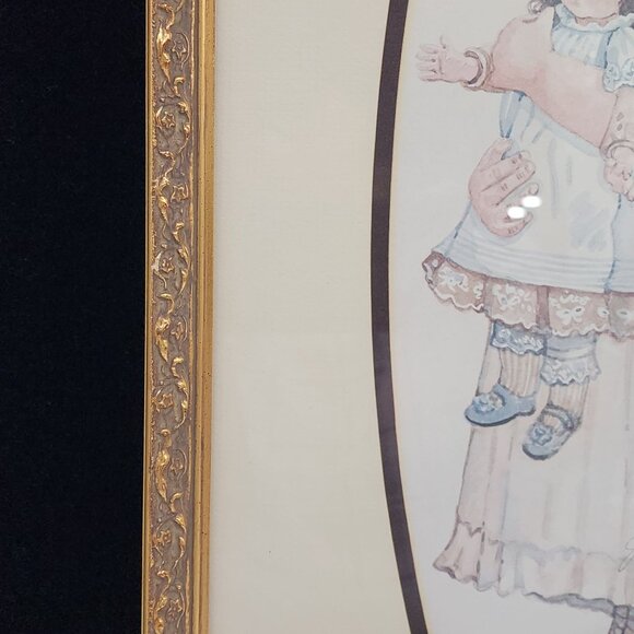 Vintage Wood Picture Photo Frame Ornate Detailed Gold Girl Print 13.5"x25.5" - Picture 7 of 16